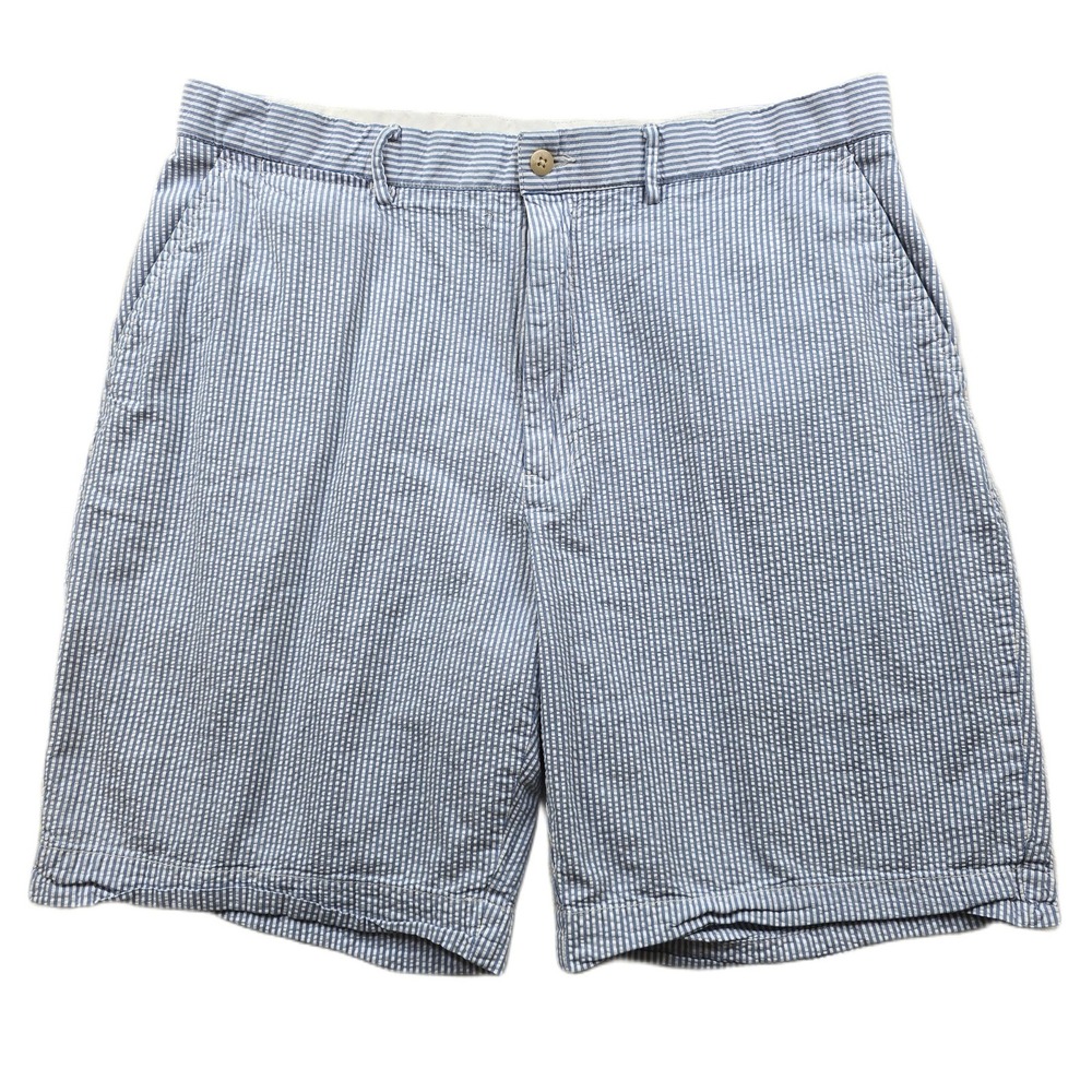 Polo Ralph Lauren Seersucker Shorts Mens 34 Blue White Cotton Striped Classic